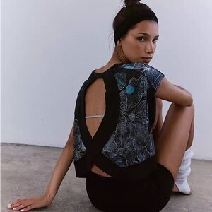 NWT FP Movement My Time Tee | Midnight Floral | Size S